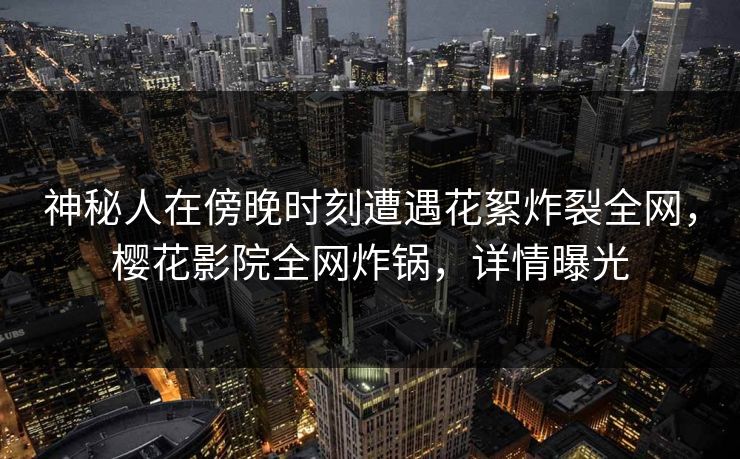 神秘人在傍晚时刻遭遇花絮炸裂全网，樱花影院全网炸锅，详情曝光